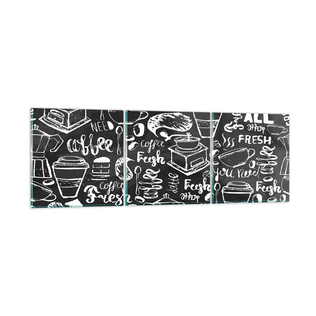 Bilder auf glas - Graffiti modern - 90x30cm - Glasbilder - Wandbilder - Bilder - Kunstdruck - zum Aufhängen bereit - Wanddekoration aus Glas - Gla...