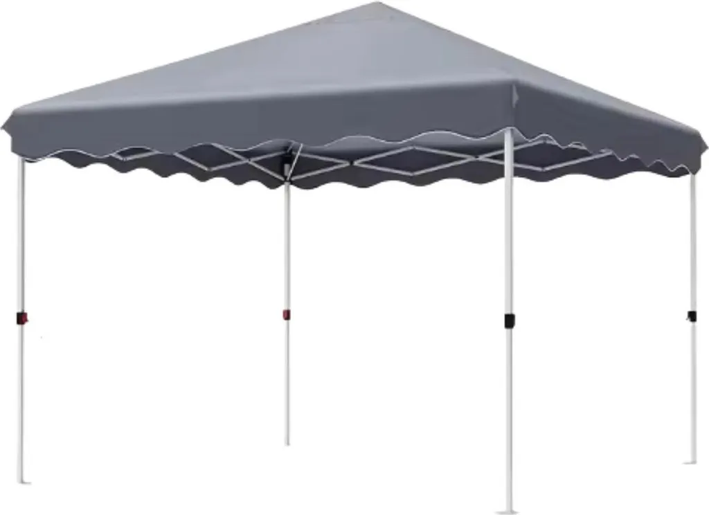 Pavillon de Jardin Pliant 3x3m - Tente de Réception Grise Haute Qualité