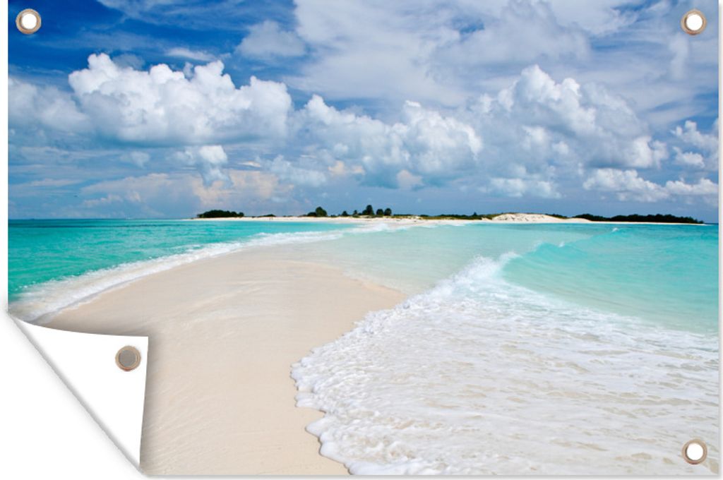 MuchoWow 90x60 cm Outdoor-Poster Gartendeko Sichtschutz Garten Poster für den Garten Strand von Venezuela