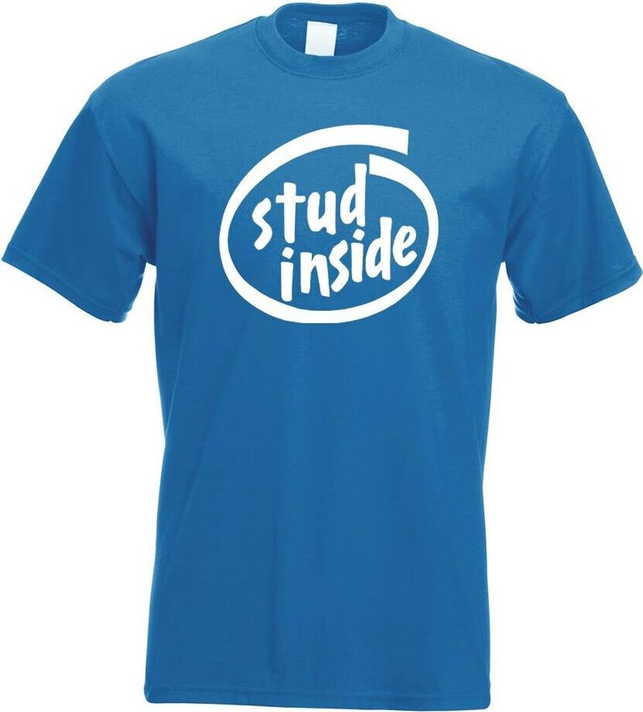 Kiwistar - T-Shirt - royal - Stud Inside Zucht Farm Pferd Herren Funshirt Bedruckt Design Sprüche Spruch Motive - mit Motiv Bedruckt - Funshirt De...
