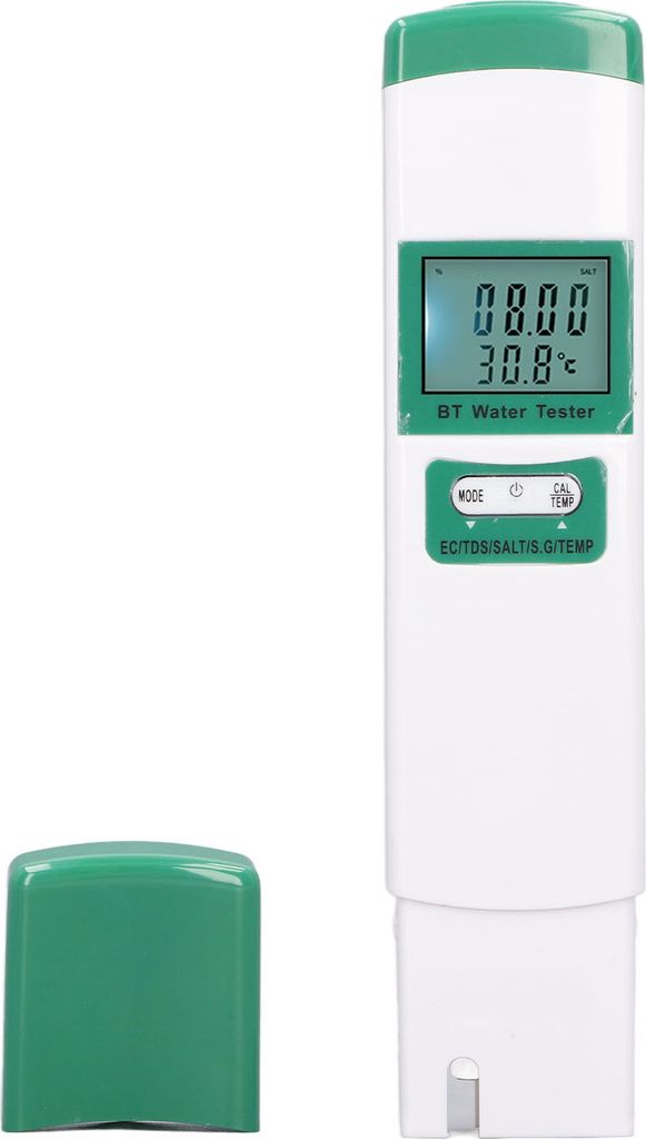 Bluetooth Wassertester EC TDS SALT S.G TEMP 5 in 1 Meter Qualitätsteststift für Pool Aquarium