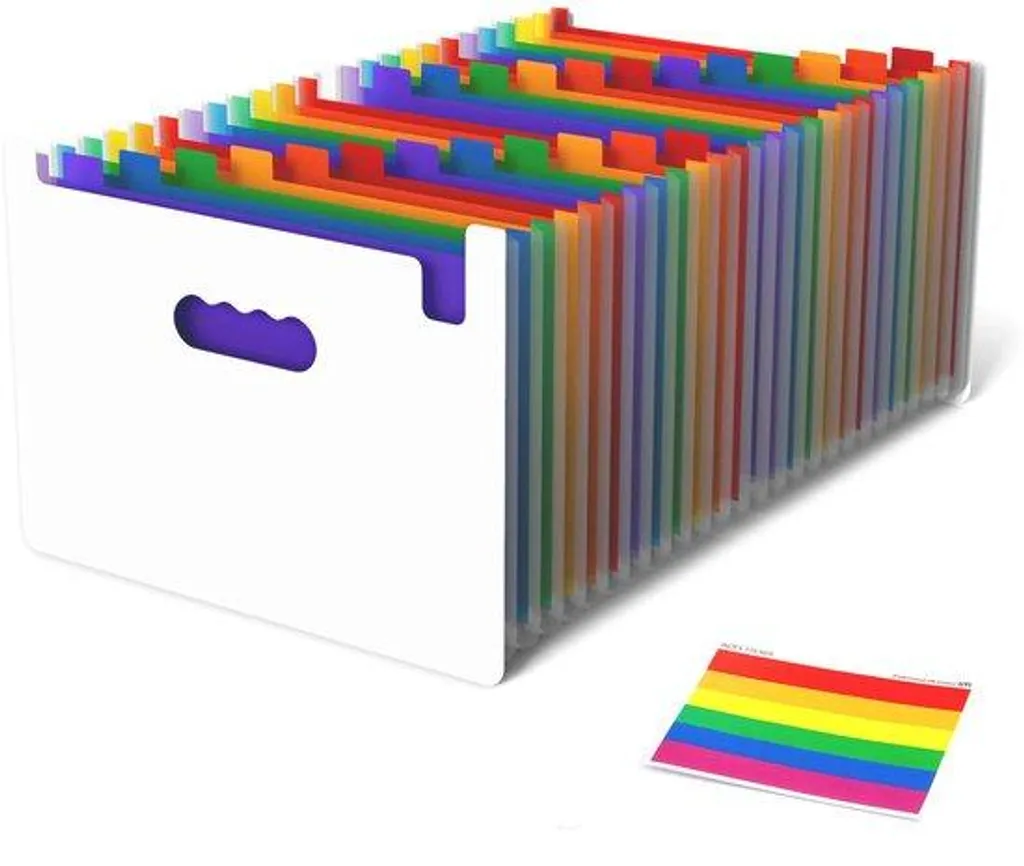 Organiseur de bureau A4 extensible 25 poches en polypropylène rigide