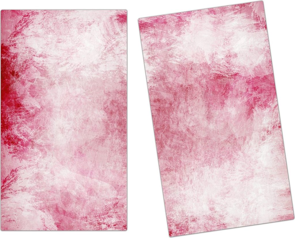 Spritzschutz Herdabdeckplatte Schneidebrett aus Glas Bunter Hintergrund 2-Teilig (60x52cm)