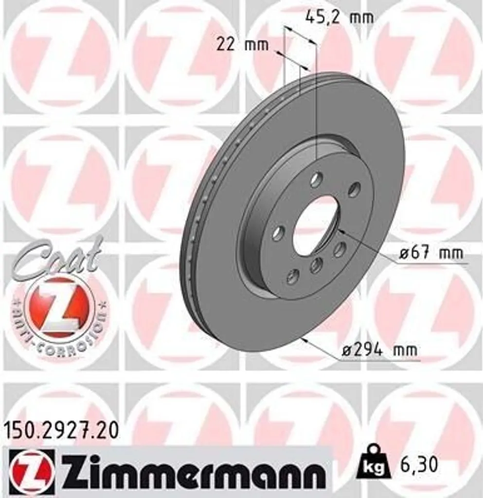 Disque de frein ventilé série 150.2927.20 compatible Mini et BMW X2