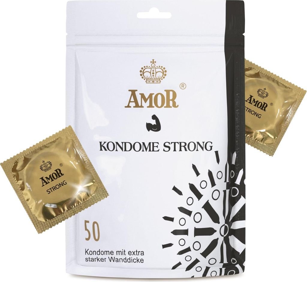 AMOR Premium Kondome Strong, 50 Stück, Extra starke Produktbild 