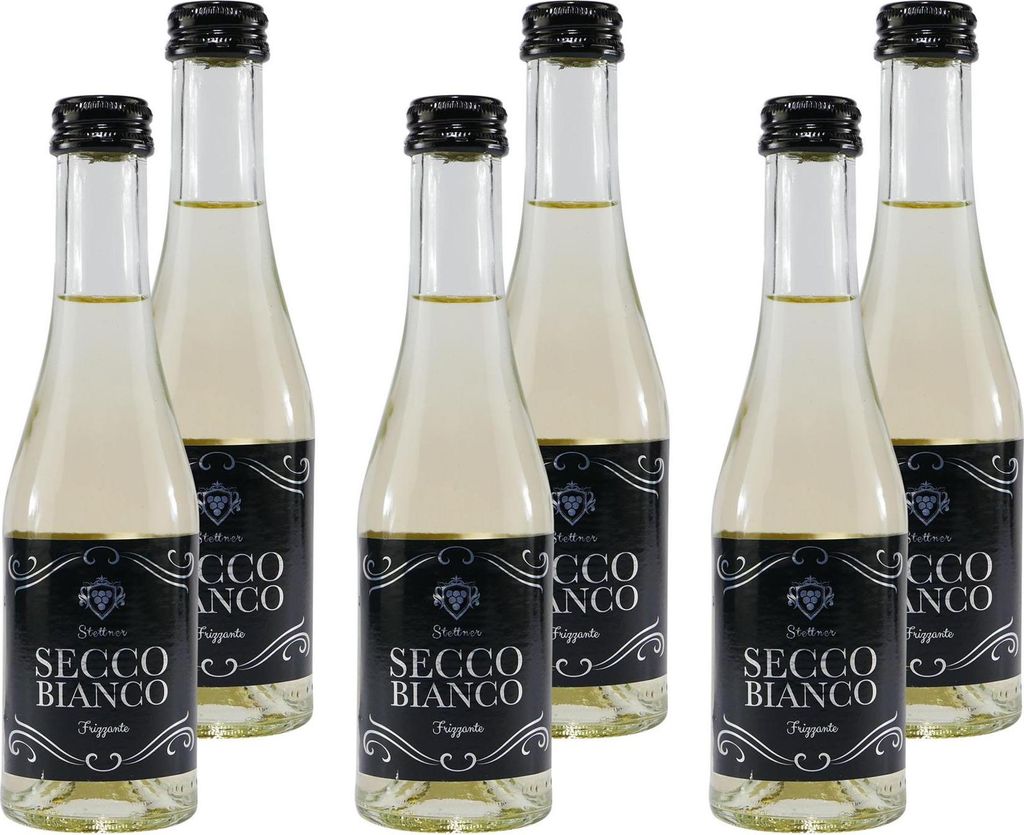 Stettner Vino Frizzante Bianco Secco -trocken- (12 x 0,2L)