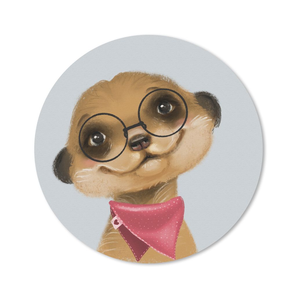 MuchoWow® Mauspad Mousepad Erdmännchen - Rosa - Kinder Produktbild 