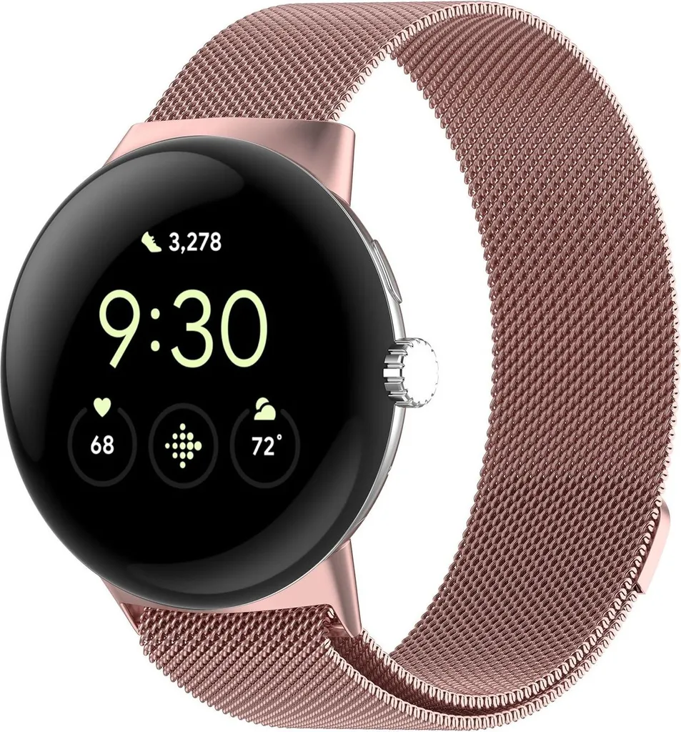 Cinturino Ricambio Pixel Watch 3 45mm Acciaio Milano Magnetico