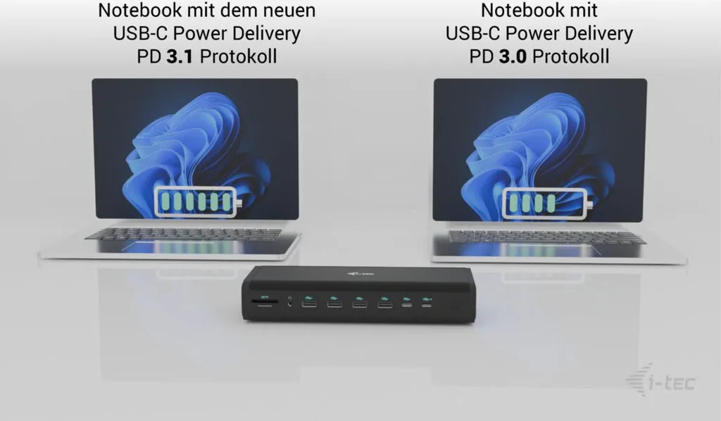 Solution Multi-écrans 4K i-tec Docking Station avec Power Delivery 140W - 10