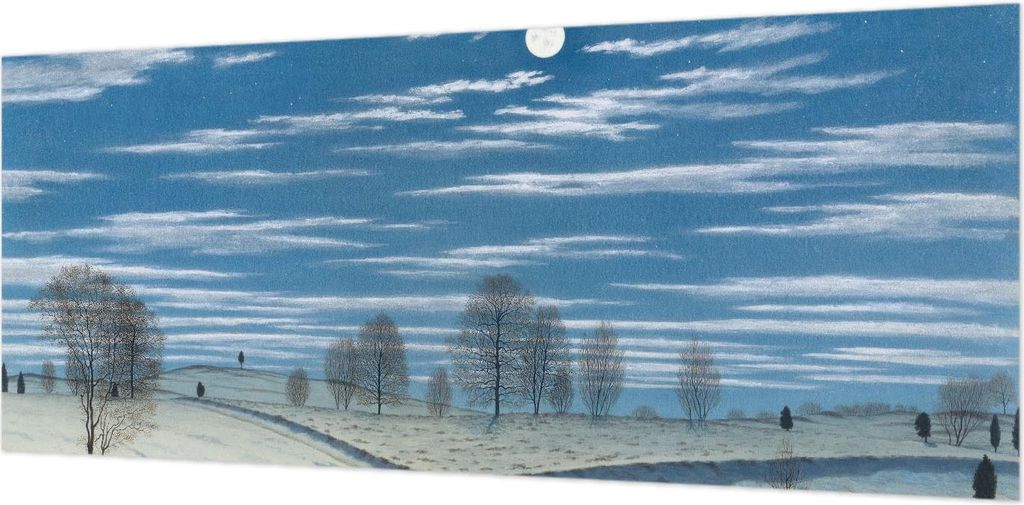 Wandtapete - Dekorative Tapete für Wohnzimmer- Tapetenfolie für Wanddekoration - 208x146 cm - Winterlandschaft