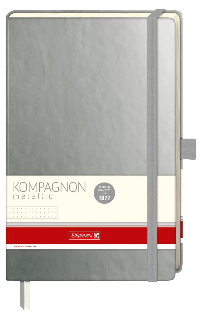 Carnet de notes à points Dotted Kompagnon Metallic Anthracite 12,5x19,5