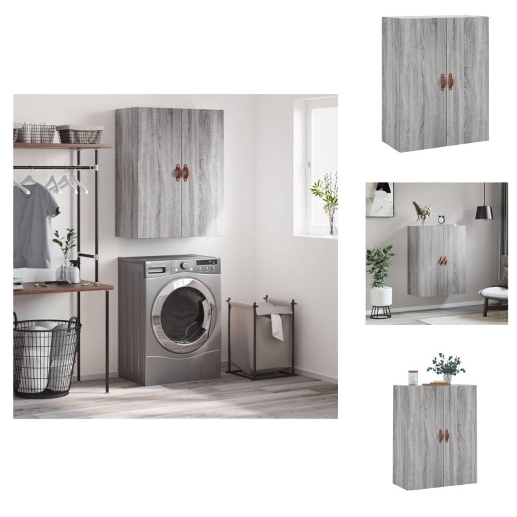 vidaXL Wandschrank Grau Sonoma 69,5x34x90 cm - Sideboards