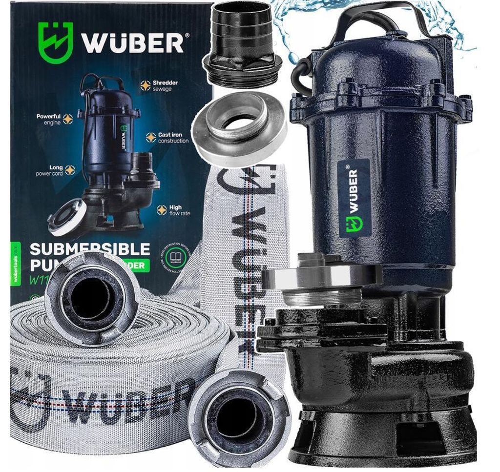 W11005 Klärgrubenpumpe mit Wasserzerkleinerer + 2'' 30M Produktbild 