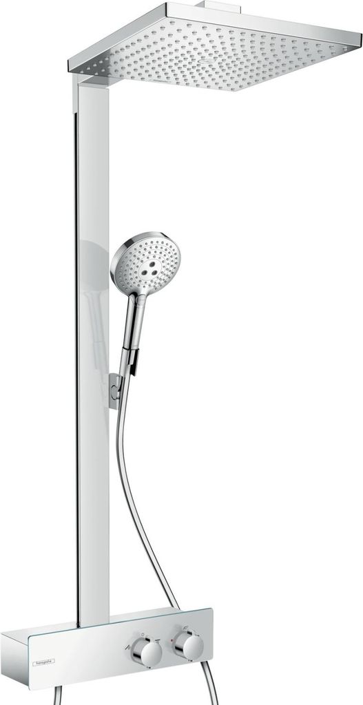 hansgrohe Showerpipe E 300 1jet RAINDANCE mit ShowerTablet 350 chrom 9 l/min EcoSmart