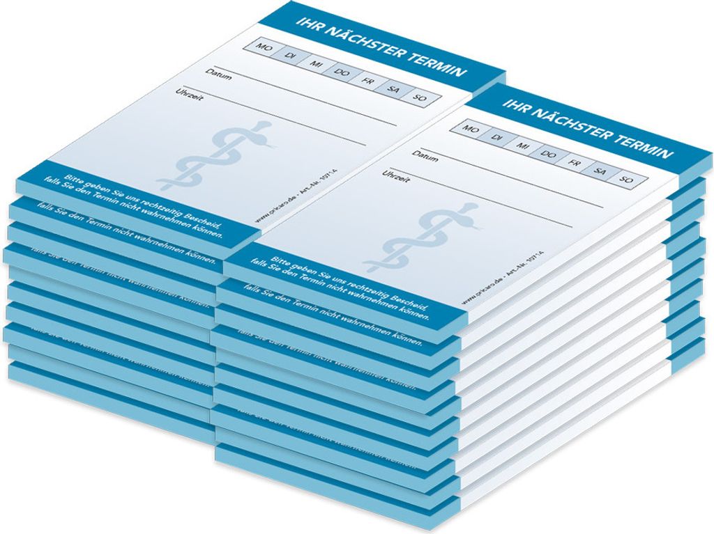 PRICARO Terminblock für Ärzte und Mediziner (20er Pack), Produktbild 