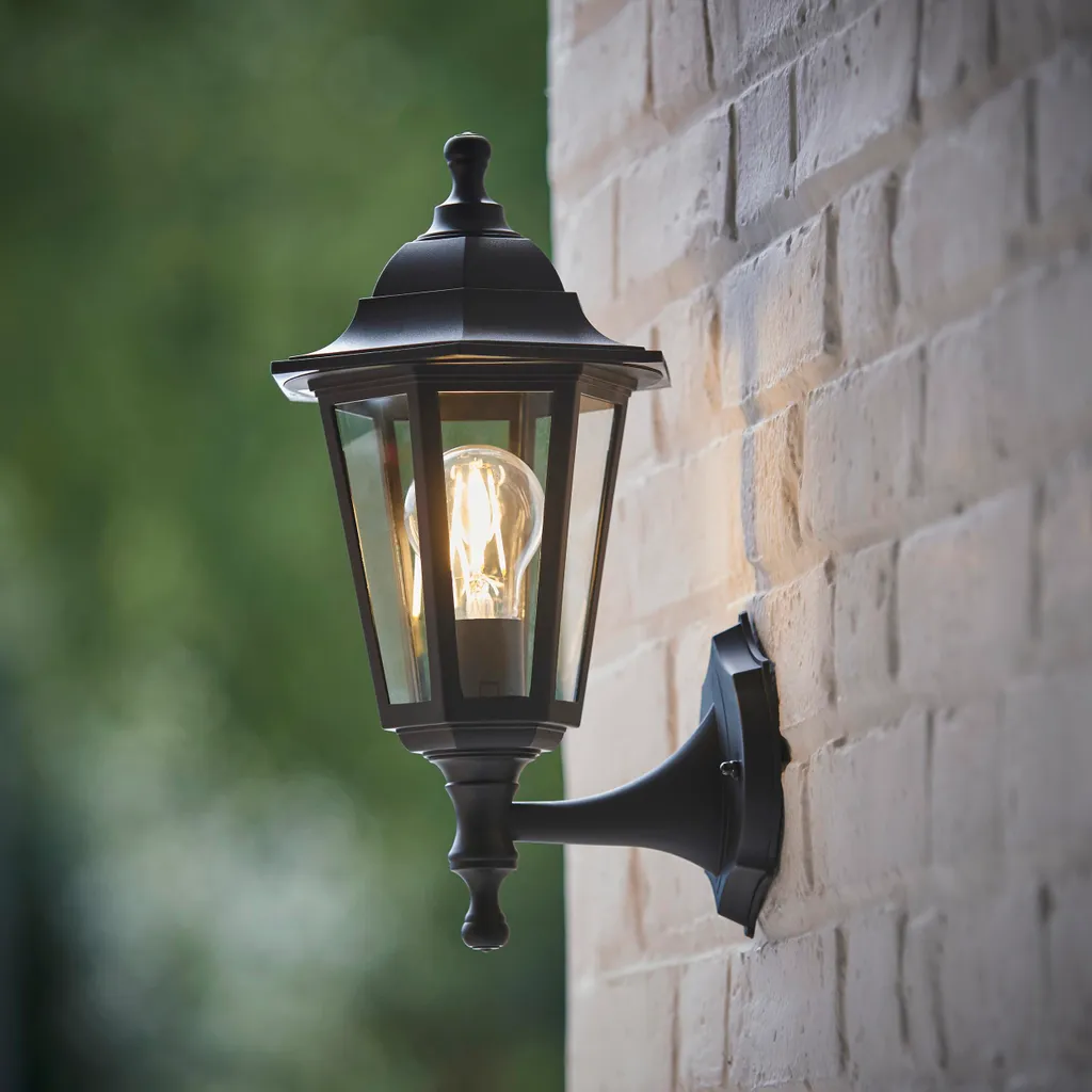 Éclairage extérieur pour entrée de maison BAYSWATER noire E27 IP44 - 4