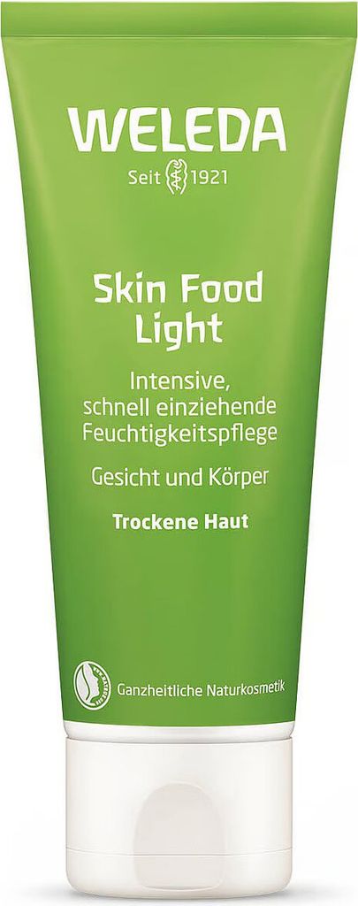 WELEDA Skin Food Light intensive, schnell einziehende Feuchtigkeitspflege für Gesicht und Körper, 30 ml Creme