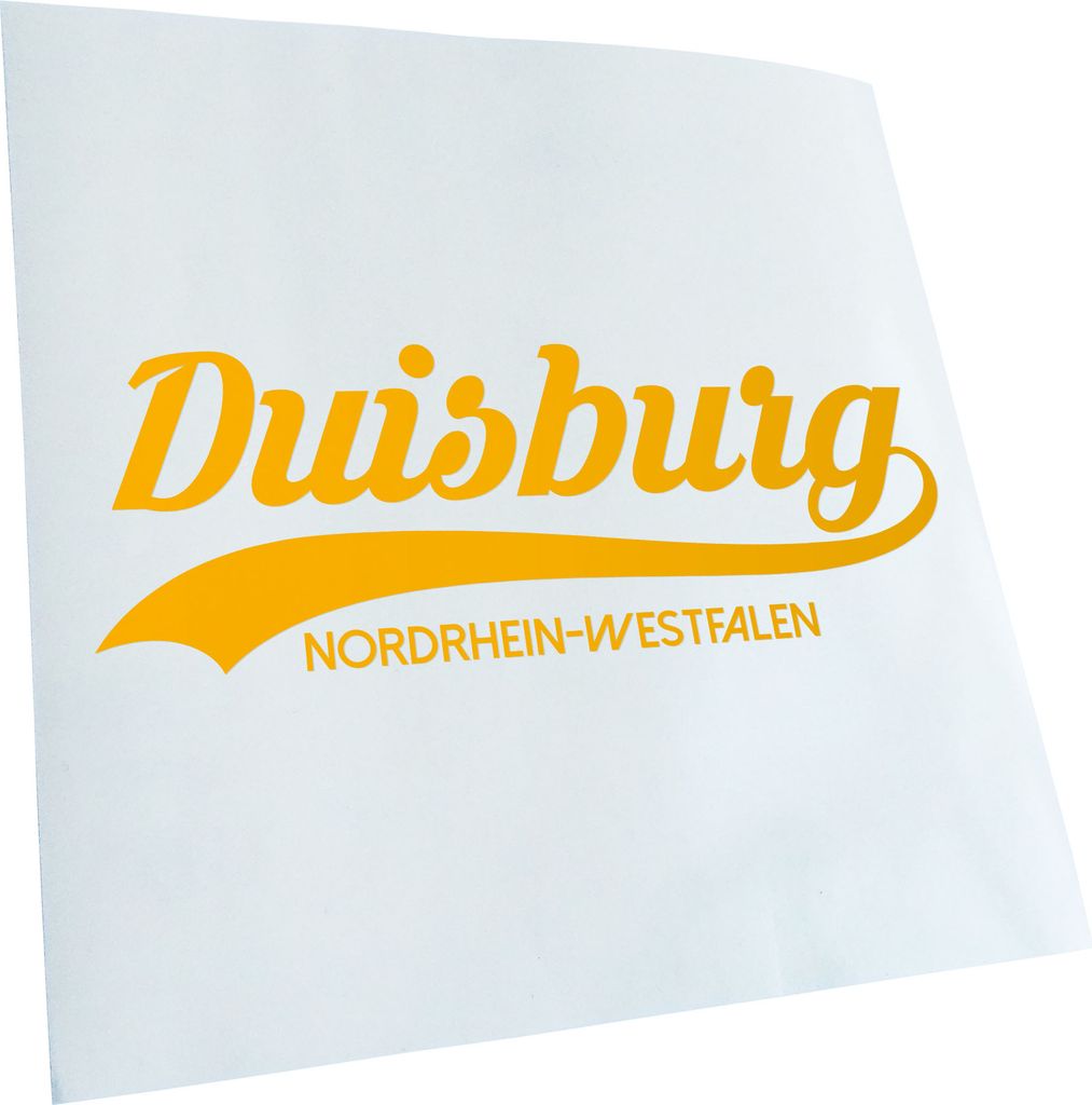 Kiwistar - Autoaufkleber - Duisburg Nordrhein-Westfalen - Gelb - 30x11cm - Aufkleber für Auto, Laptop, Fahrrad, LKW, Motorrad mehrfarbig JDM Decal...