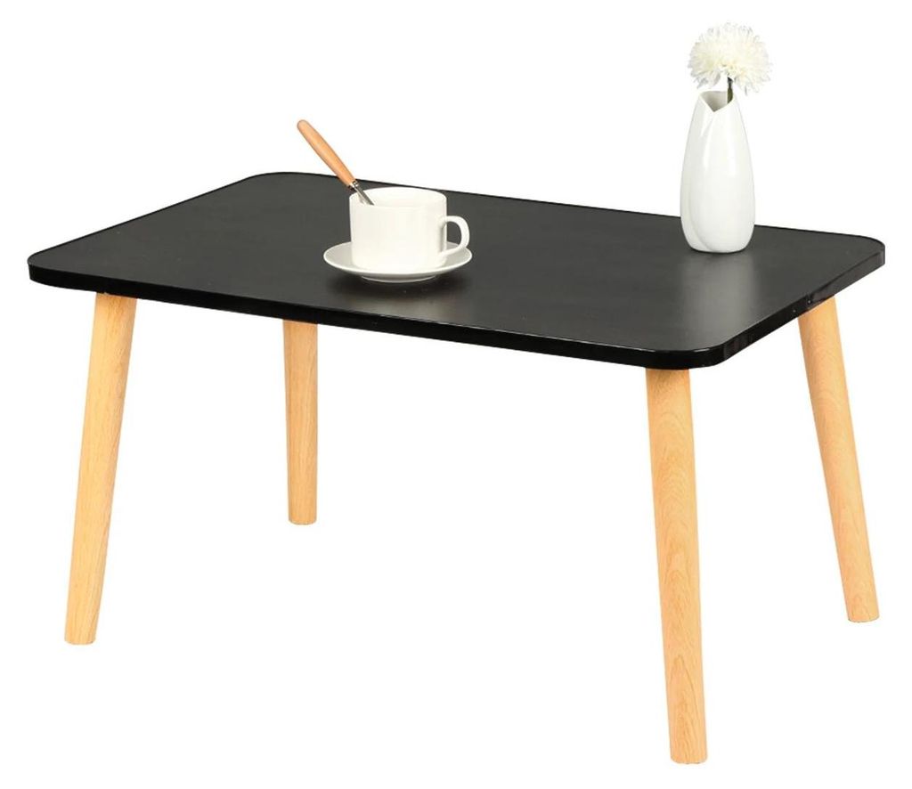 Multifunktionstisch - Couchtisch/Laptoptisch/Tatami-Tisch - 60x40x32 cm - Rechteckig - Holz - Minimalistisch modern - Schwarz