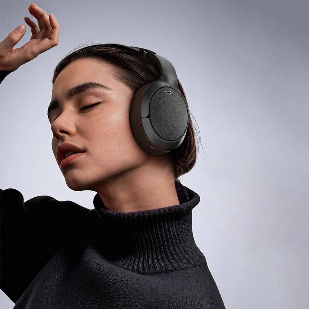 Casque audio Bluetooth 5.3 avec réduction de bruit active H6 blanc
