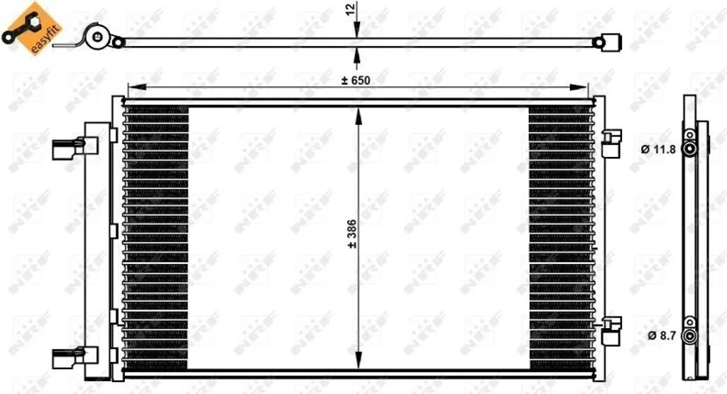 Condenseur de Clim avec Sécheur pour Astra K - Qualité OE NRF 350339