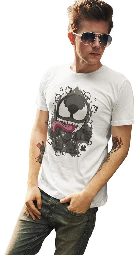 D&B Uni Polo PC00117 Venom Weiß-Größe L