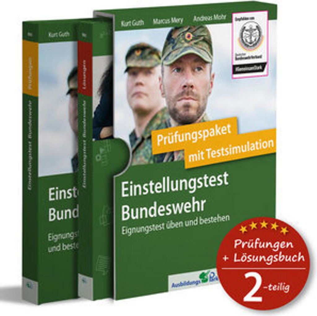 Einstellungstest Bundeswehr: Prüfungspaket mit Produktbild 
