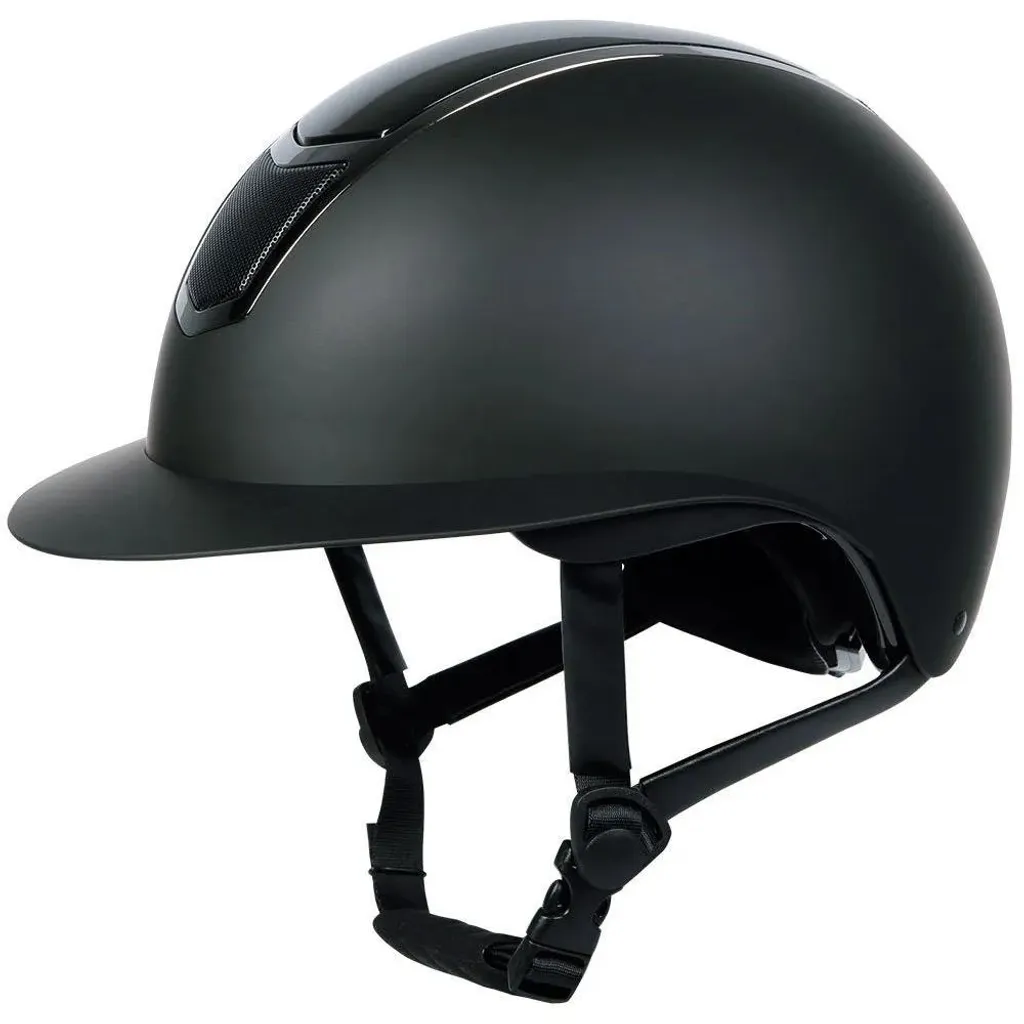 Casque Équitation Mont Blanc Glossy Noir 53-55 cm Ventilé Harry's Horse