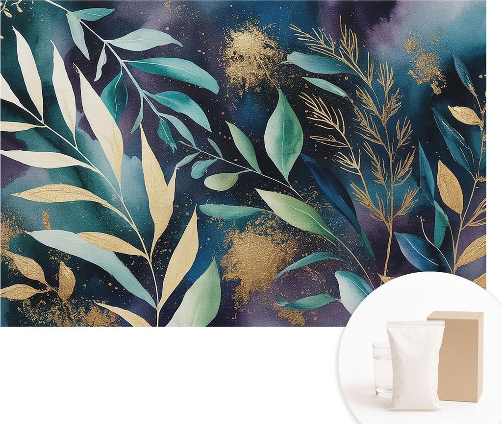 Fototapete - Wandbilder für Wohnzimmer - 104x70 cm - Dekorative Wandfolie - Modernes Design für Wanddekoration - Tapeten für Innenräume - Botan...