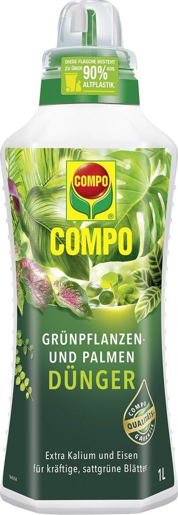 A bottle of COMPO plant fertilizer against a white background.
