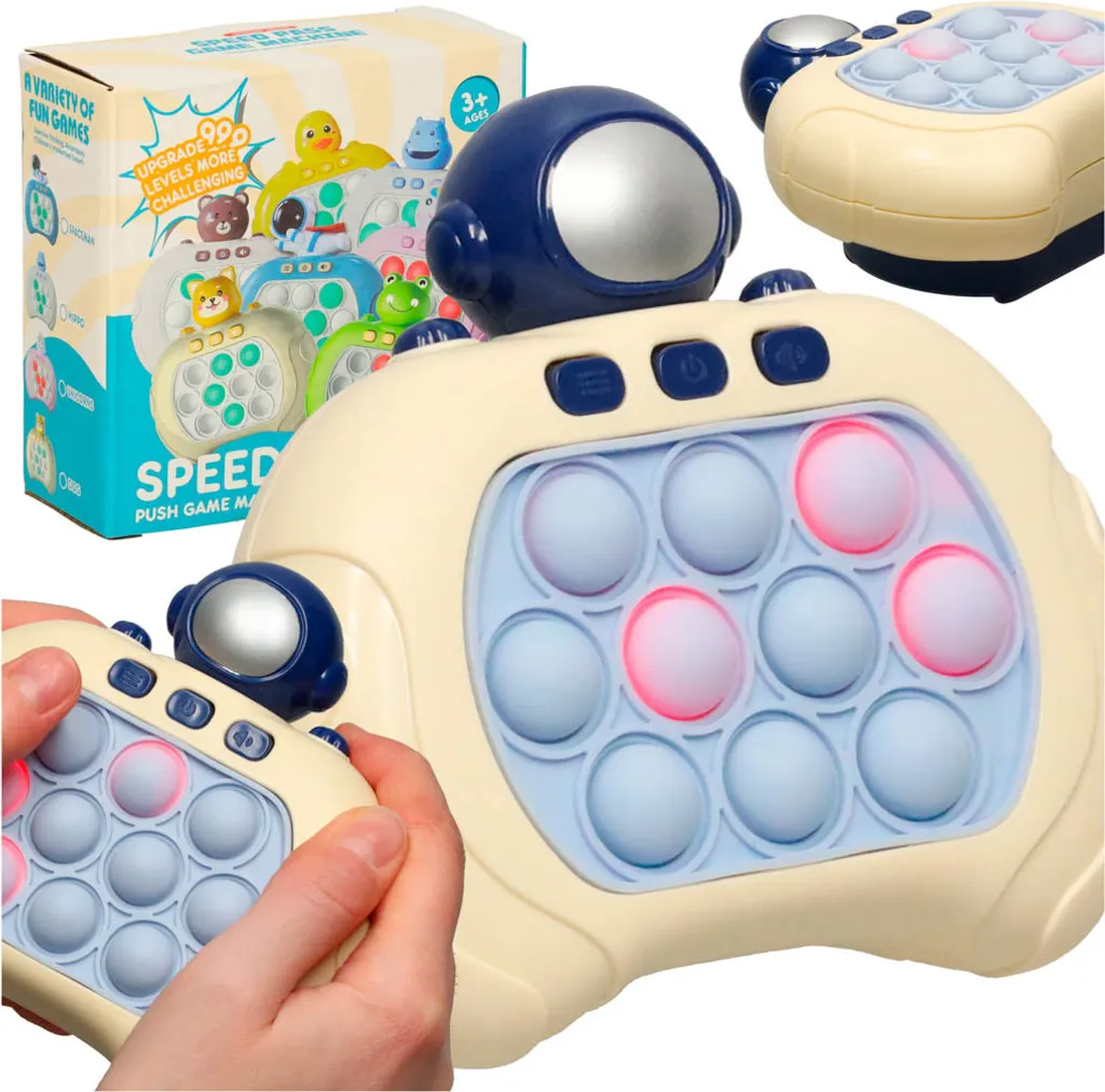 Jeu anti-stress électronique astronaute, console sensorielle Pop It