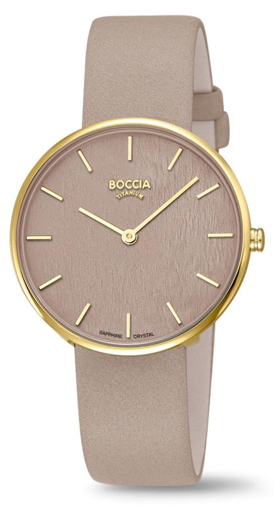 Boccia 3387-01 Damenarmbanduhr Quarz Titan Beige/Goldfarben Produktbild 