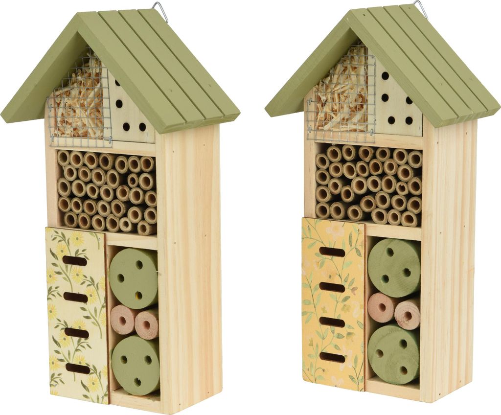 Insektenhotel 26x13,5cm Holz Gartendeko 1 Stück sortiert Produktbild 