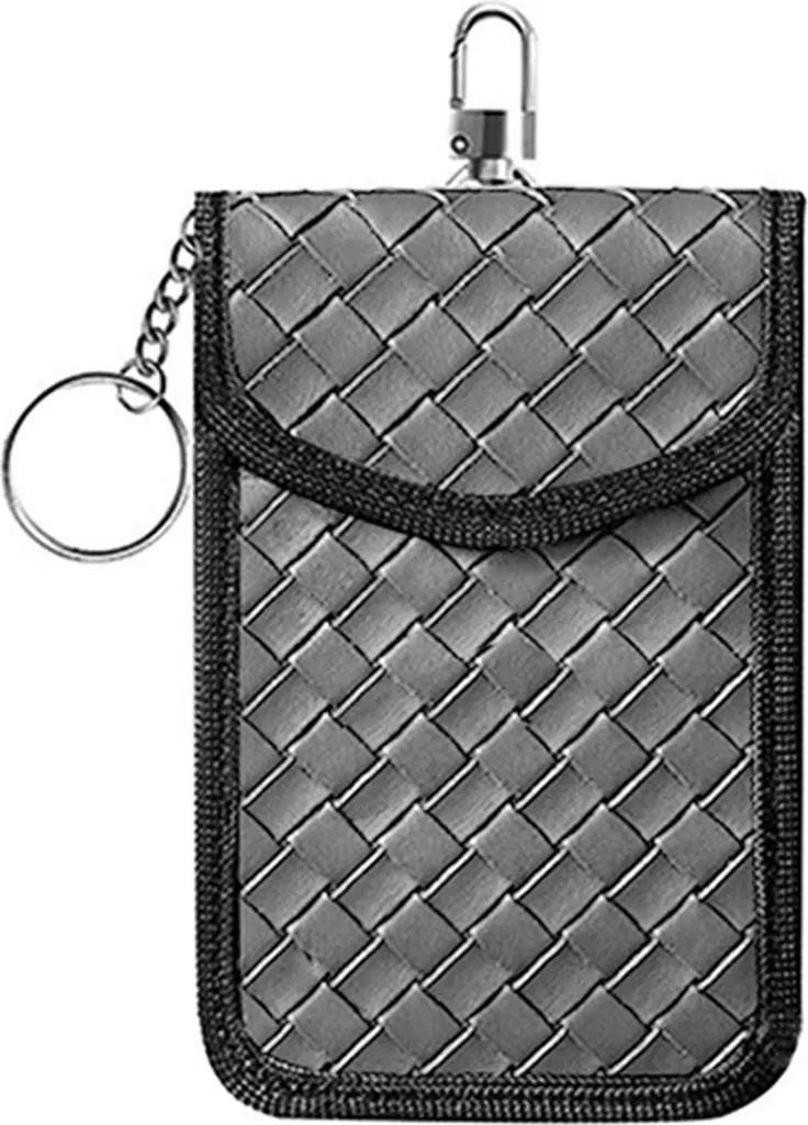 Borsa Faraday INF Grigio: Custodia Antifurto per Chiave Auto Keyless