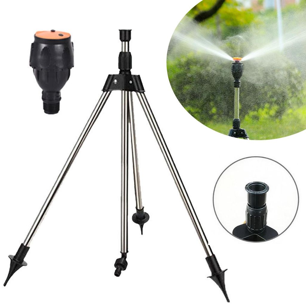 Rotating Tripod Sprinkler, Garten Rasensprenger 360 Grad Produktbild 