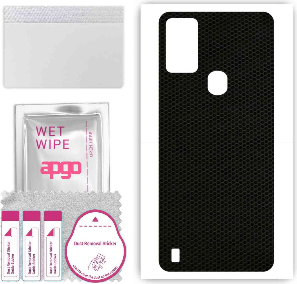 apgo Rückseite Schutzfolie, Skin, kompatibel mit Blackview A50, Hinten Displayschutzfolie aus Vinylfolie, kratzfest, einfache Montage - Matrix