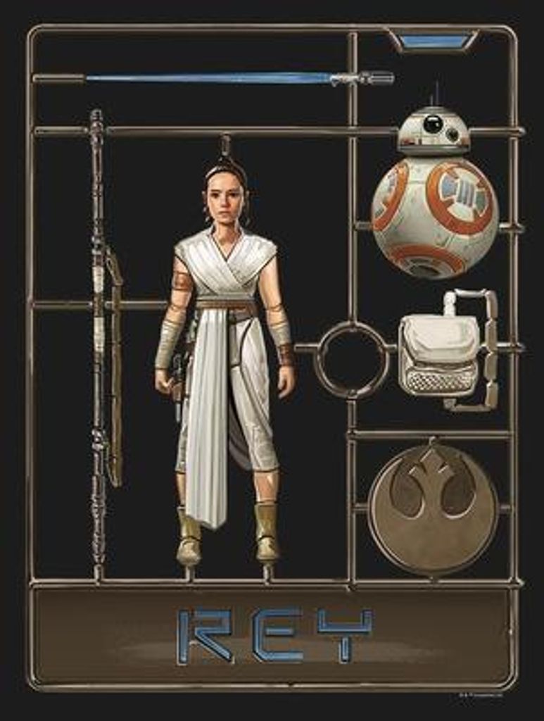 Kunstposter – Star Wars – Toy Rey – 30 x 40 cm