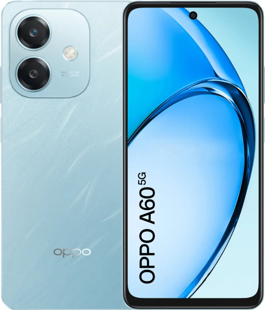 Oppo A60 5G Ocean Blue avec 128 Go stockage et écran fluide 90Hz