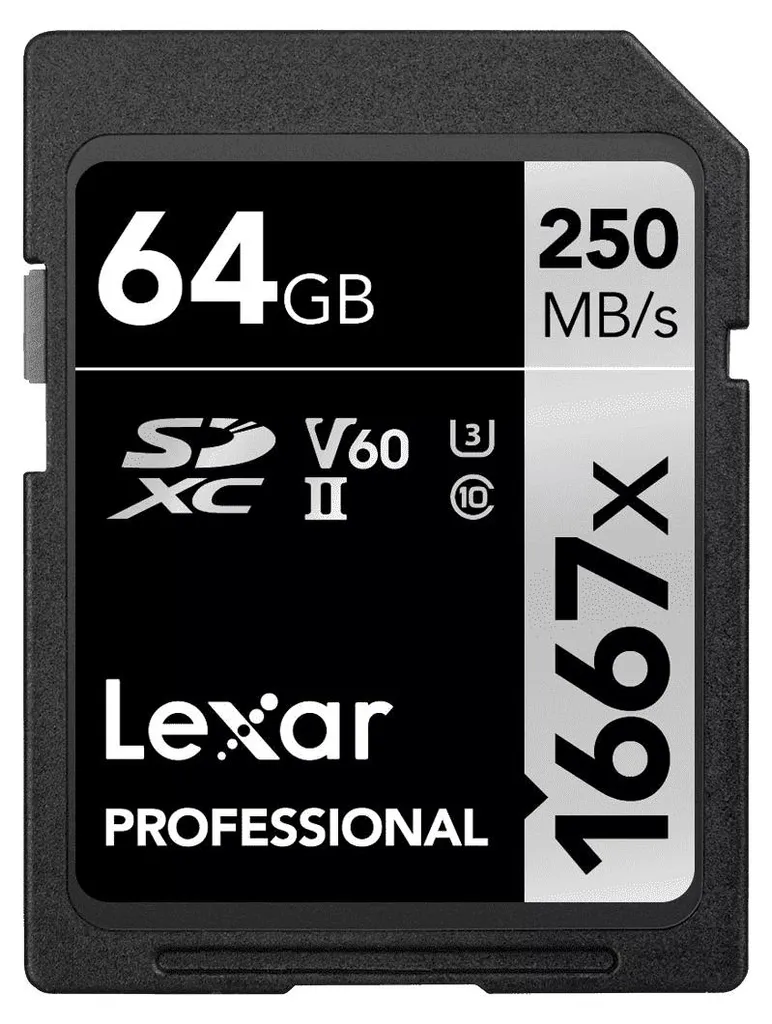 Carte SDXC 64Go parfaite pour filmer en 4K Cinema sans interruption