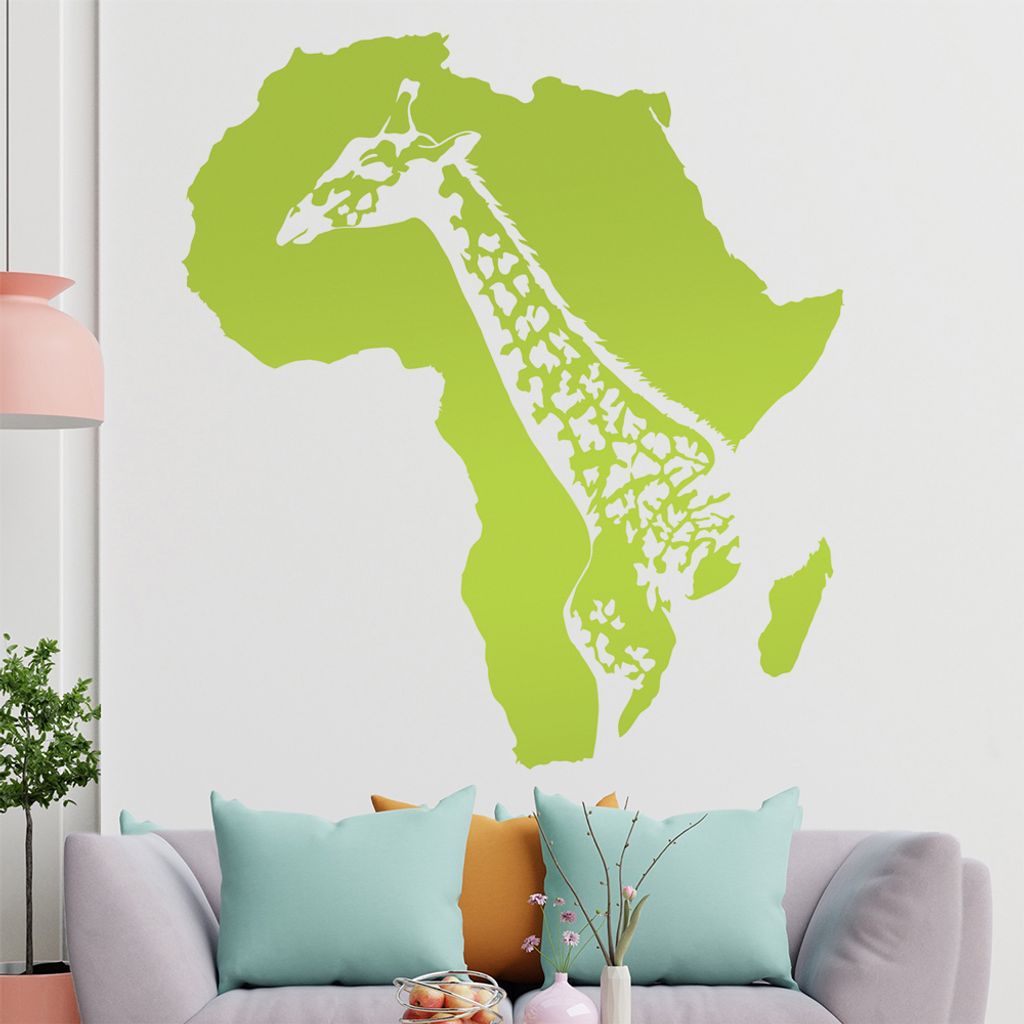 KIWISTAR Giraffe Afrika Silhouette Umriss Wandtattoo in 6 Größen - Wandaufkleber Wall Sticker - Dekoration, Küche, Wohnzimmer, Schlafzimmer, Bad...