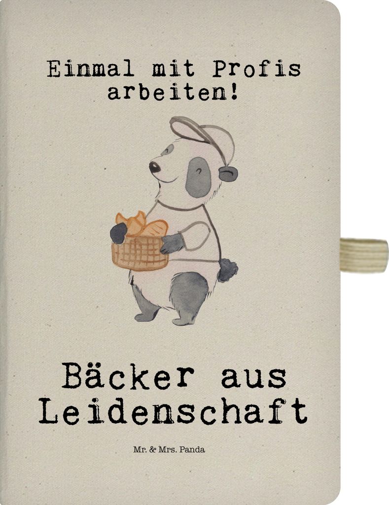 Mr. & Mrs. Panda Kladde Bäcker Leidenschaft - Transparent - Geschenk, Beruf, notizbuch, Skizzenbuch, Bäckerei, Konditor, Tagebuch, Journal, Adres...