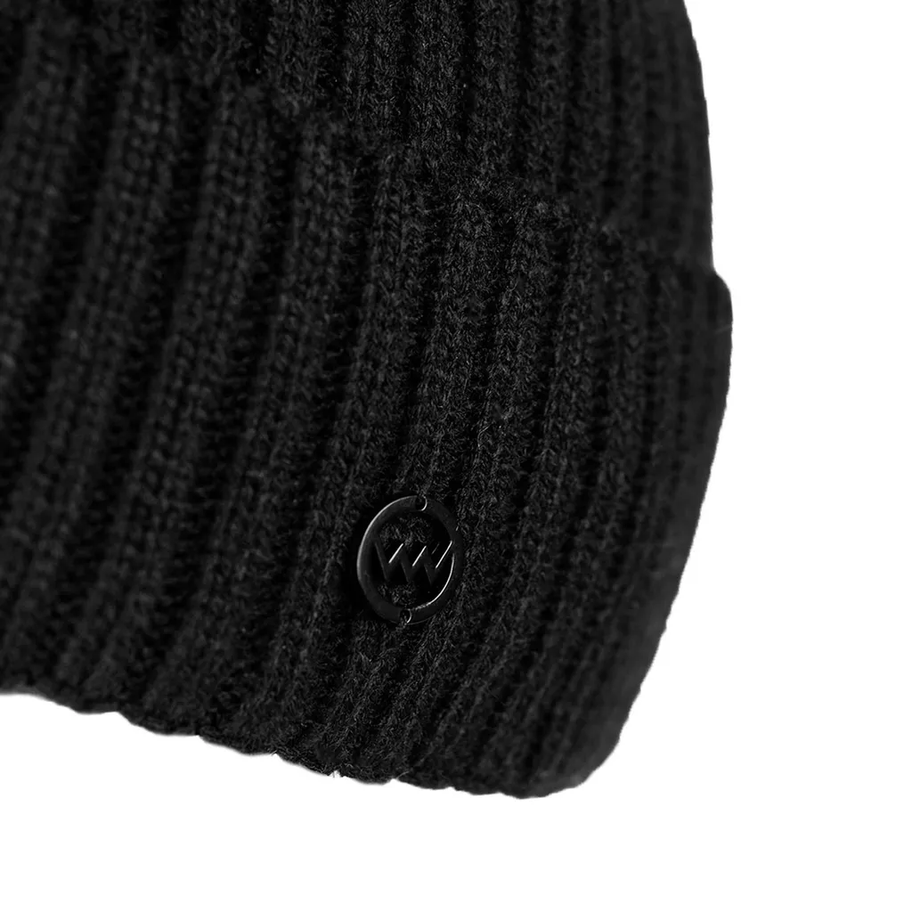 Vuch Rowdy Nero: Cappello Donna Invernale Universale con Logo in Metallo - 2