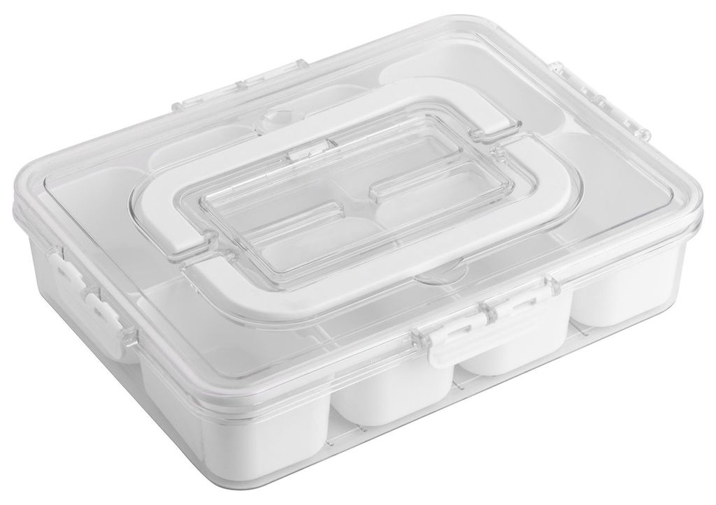 Snackbox mit Deckel 8 Fächer Vorratsbox luftdicht stapelbar Produktbild 