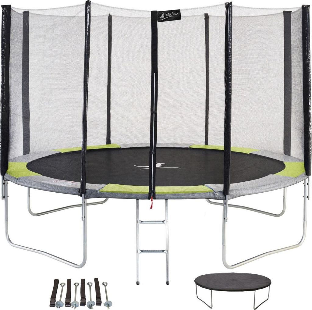 KANGUI Trampoline rond Ø360cm avec filet, échelle, bâche et Image du produit 