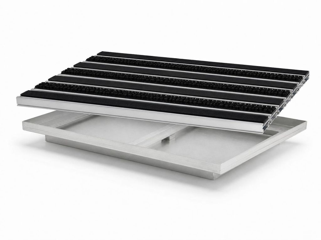 POLENTEX Aluminium-Fußmatte mit Ablaufwanne – 100x50 cm, 22 Produktbild 