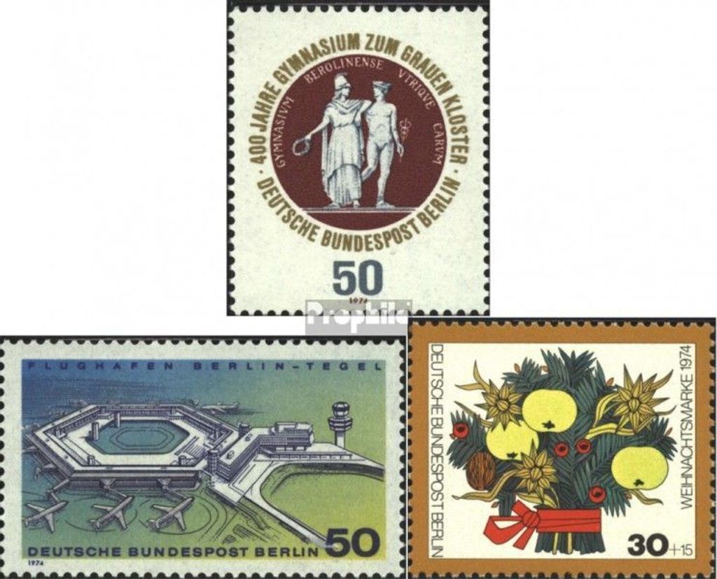 Briefmarken Berlin (West) 1974 Mi 472,477,481 (kompl.Ausg.) postfrisch Graues Kloster