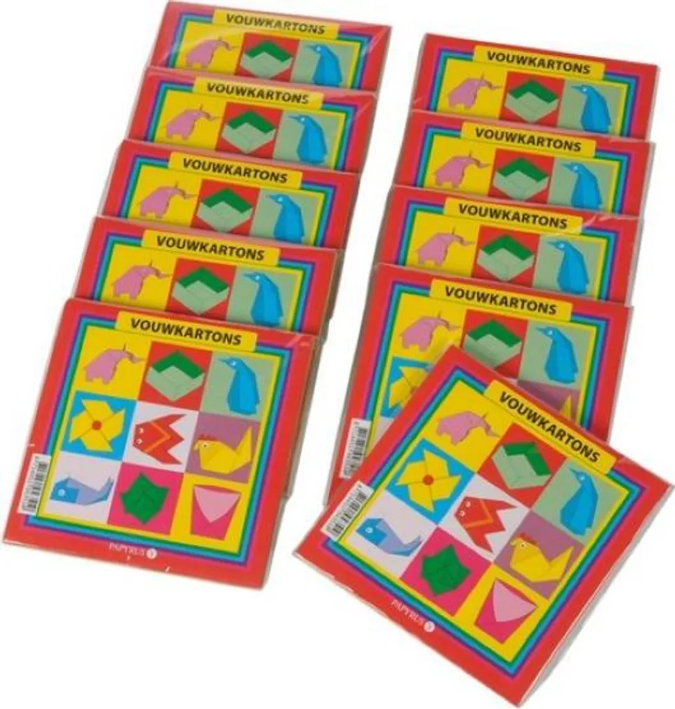 Twisk Carta Pieghevole 12x12cm in Cartone: Assortimento 10 Confezioni