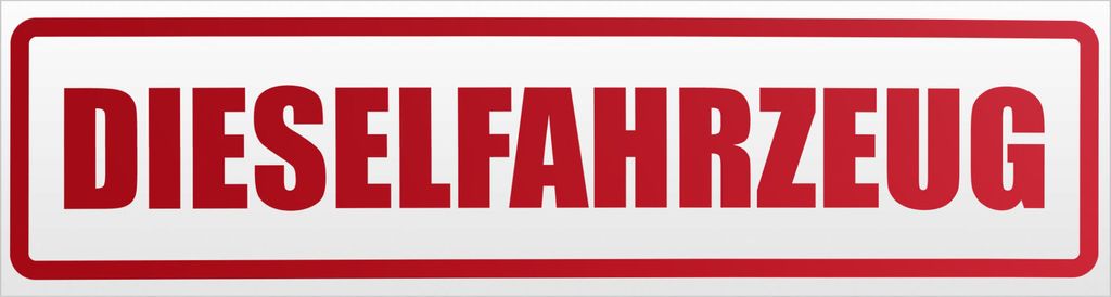 Kiwistar Dieselfahrzeug Magnetschild Schild magnetisch - 45cm Rot - reflektierend - Magnetfolie für Auto PKW Kfz