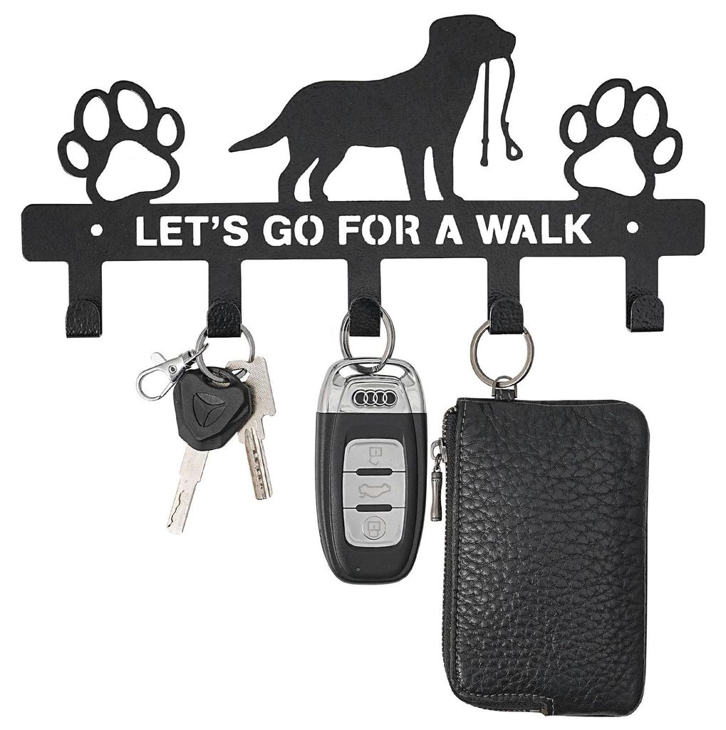 Wandmontierter Schlüsselhalter – Kreatives Accessoire aus Eisen in Hundeform, vielseitig verwendbar als Tasche, Kleiderständer, lustiger Schlü...