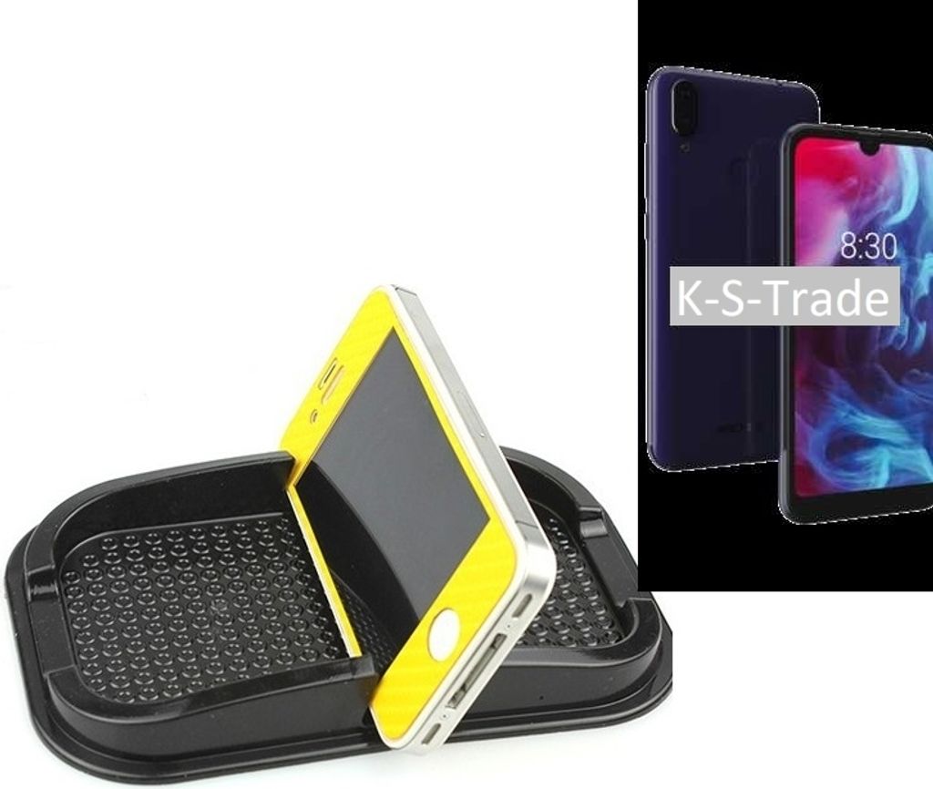 K-S-Trade Auto Anti Rutsch Matte Smartphone-Halter kompatibel mit Archos Oxygen 57 Haft Pad Armaturenbrett Handy-Halterung Silikon